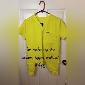 Figs Kids Bright Yellow Short Sleeve Tee